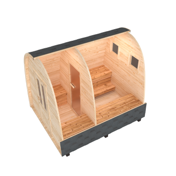 Fasssauna / Gartensauna / Banja / Viking 3,0 m mit Vorraum